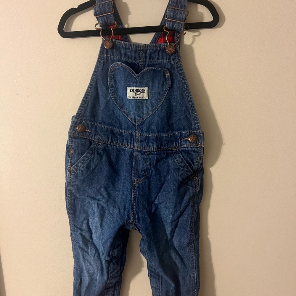OshKosh B'gosh Denim Overalls with Heart Accent